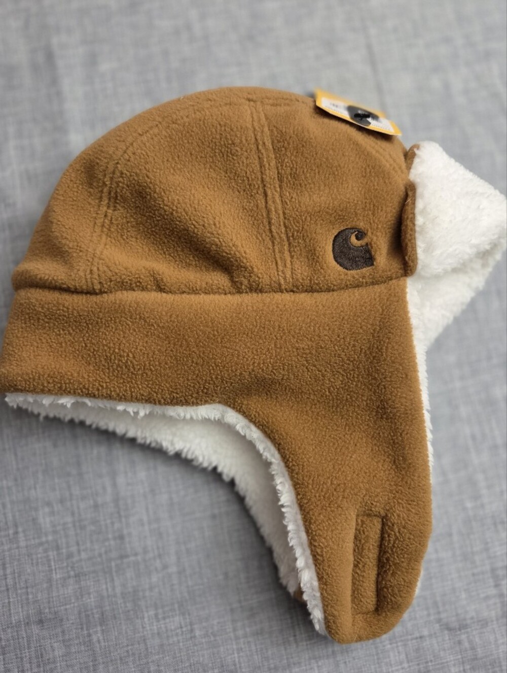 Carhartt Toddler Sherpa Hat Brown/white   New